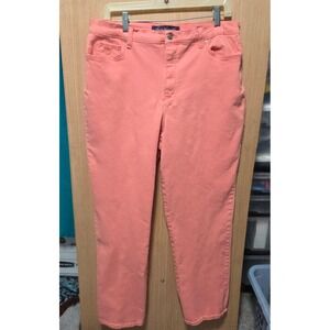 Gloria‎ Vanderbilt Size 14 Ladies Amanda Jeans High Rise Relaxed Fit Coral